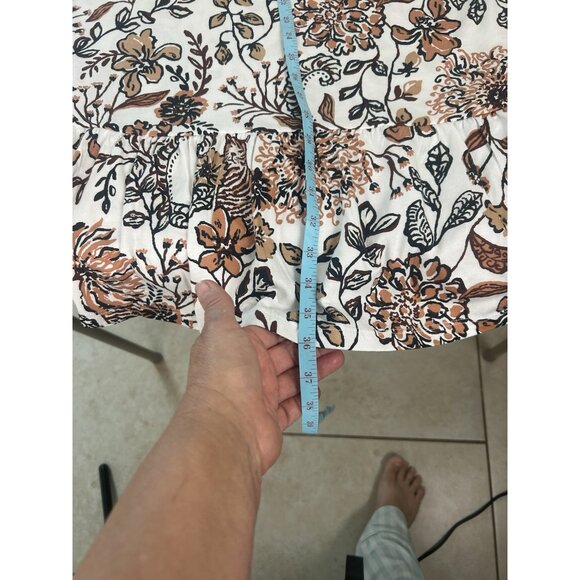 Lilly Pulitzer Amesbury Dress Color Coconut Take Meowt Brown Tan White Large - Picture 9 of 16